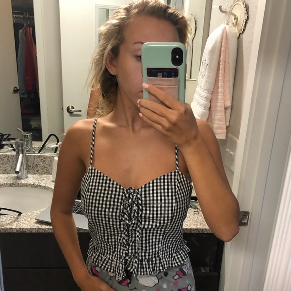 Black and white checkered tank top - Picture 2 of 2